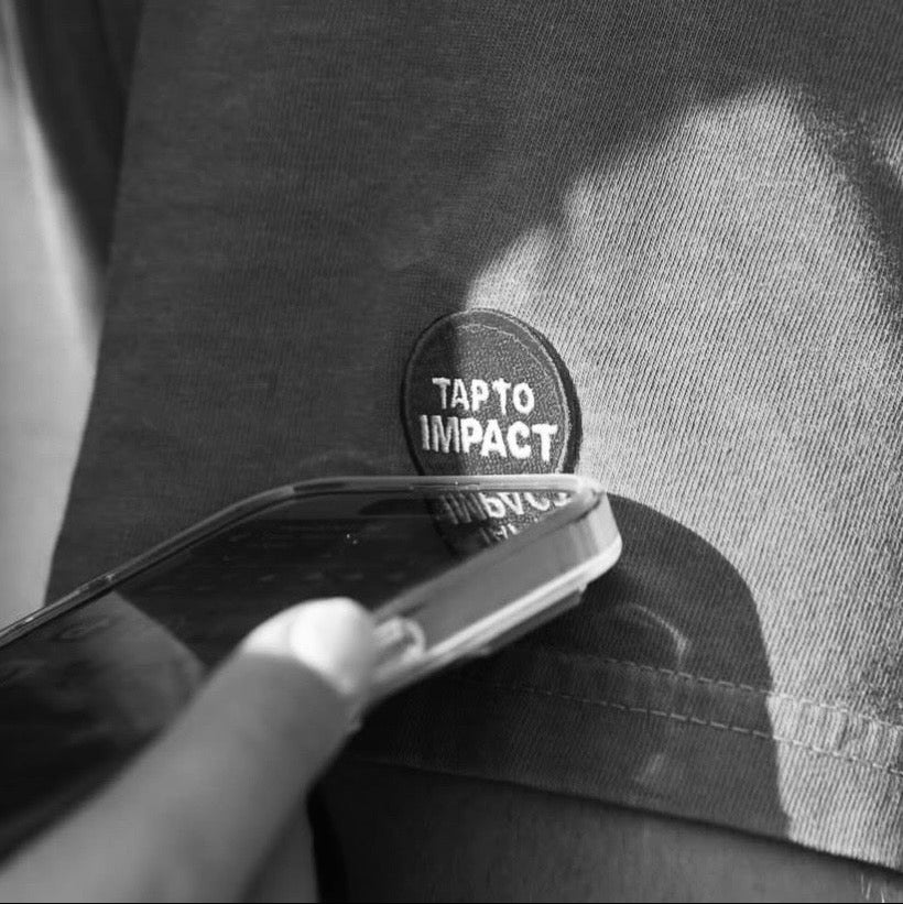 Chapter member wearing Tap To Impact apparel